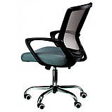 Офісне крісло комп'ютерне Special4You Marin сітка сіре для операторів персоналу для занять школяру, фото 4