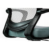 Офісне крісло комп'ютерне Special4You Marin сітка сіре для операторів персоналу для занять школяру, фото 7