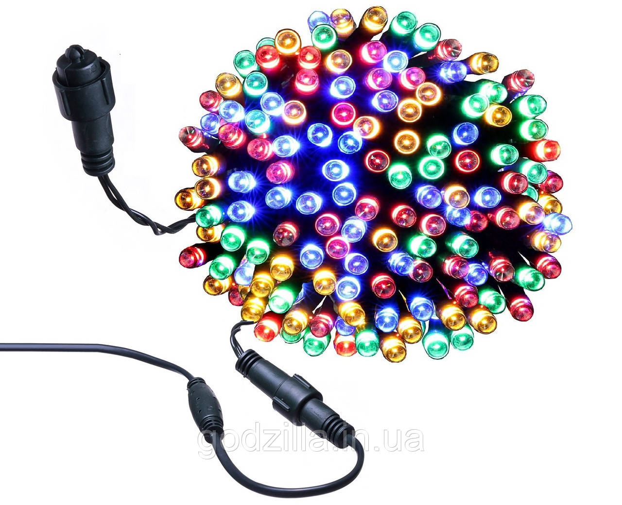 Новорічна гірлянда 100 LED, 8 M, Різнобарвна,кабель 2,2 мм