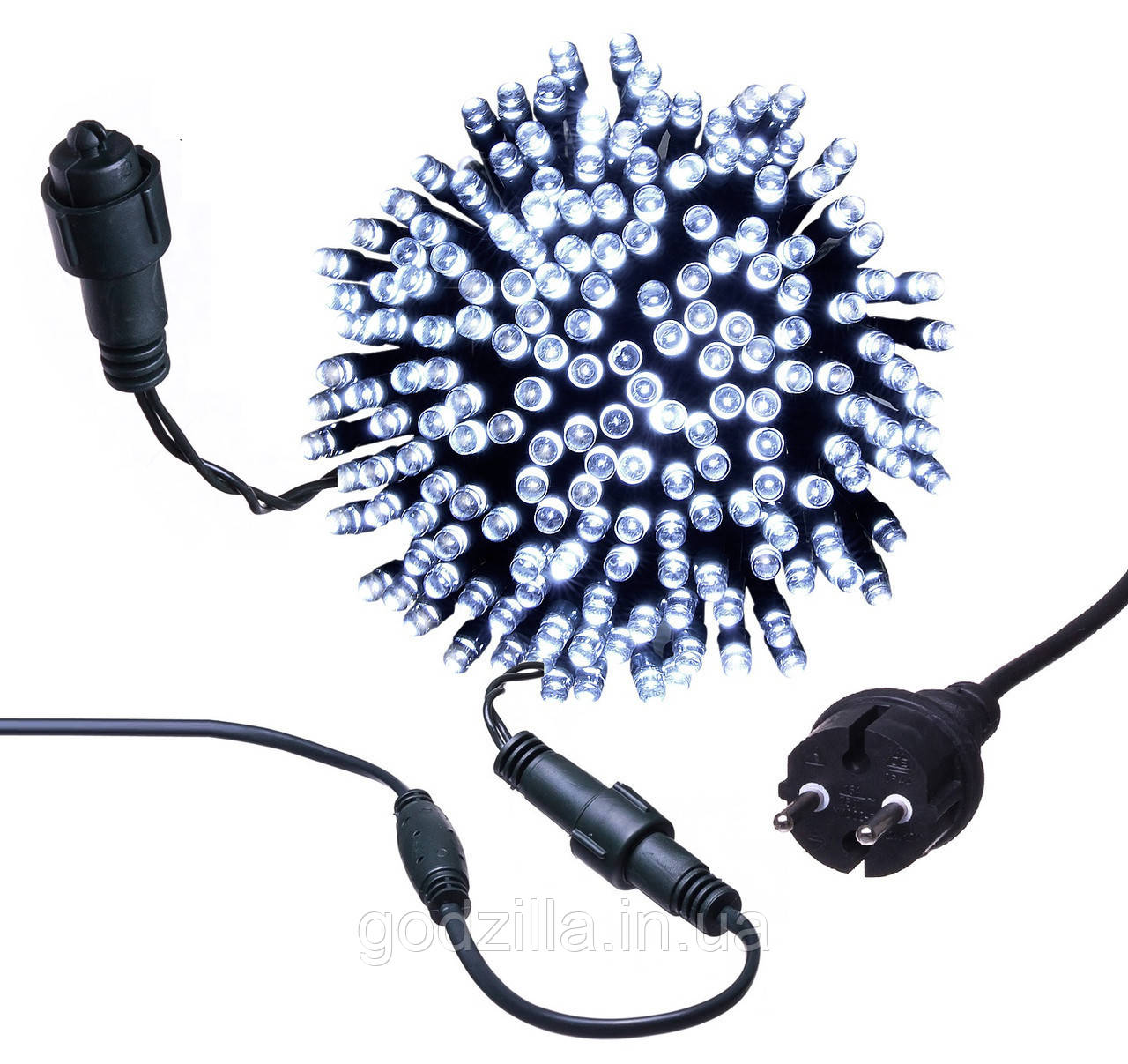 Новорічна гірлянда 500 LED, Довжина 35m, Білий холодний світ, фото 1