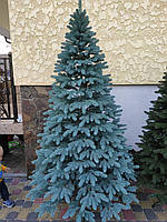 Литая елка Премиум 2.30 м голубая,Елка из пластика искусственная, новогоднее пышное дерево, ель