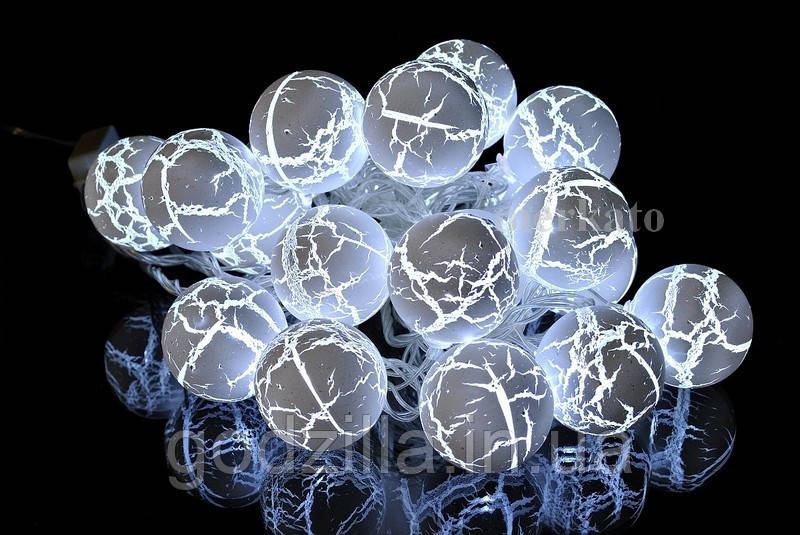 Новорічна гірлянда 20 LED, Білий холодний світ, 5 м