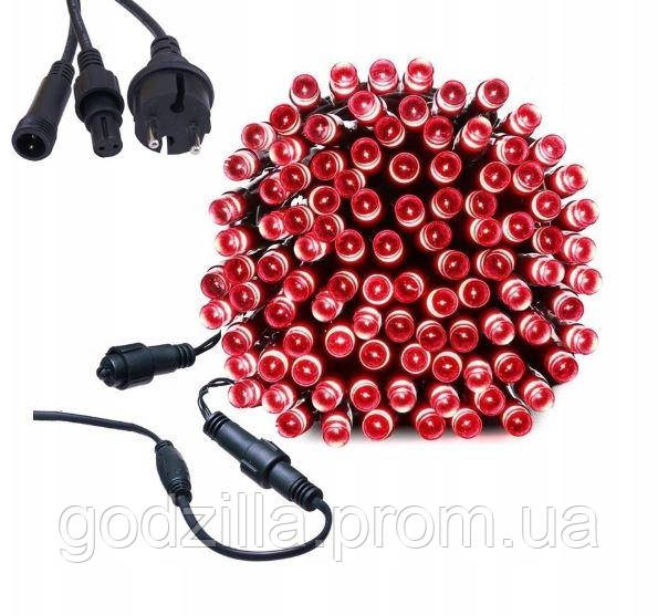 Новорічна гірлянда 14,5 м 200 LED (Червоний колір), фото 1
