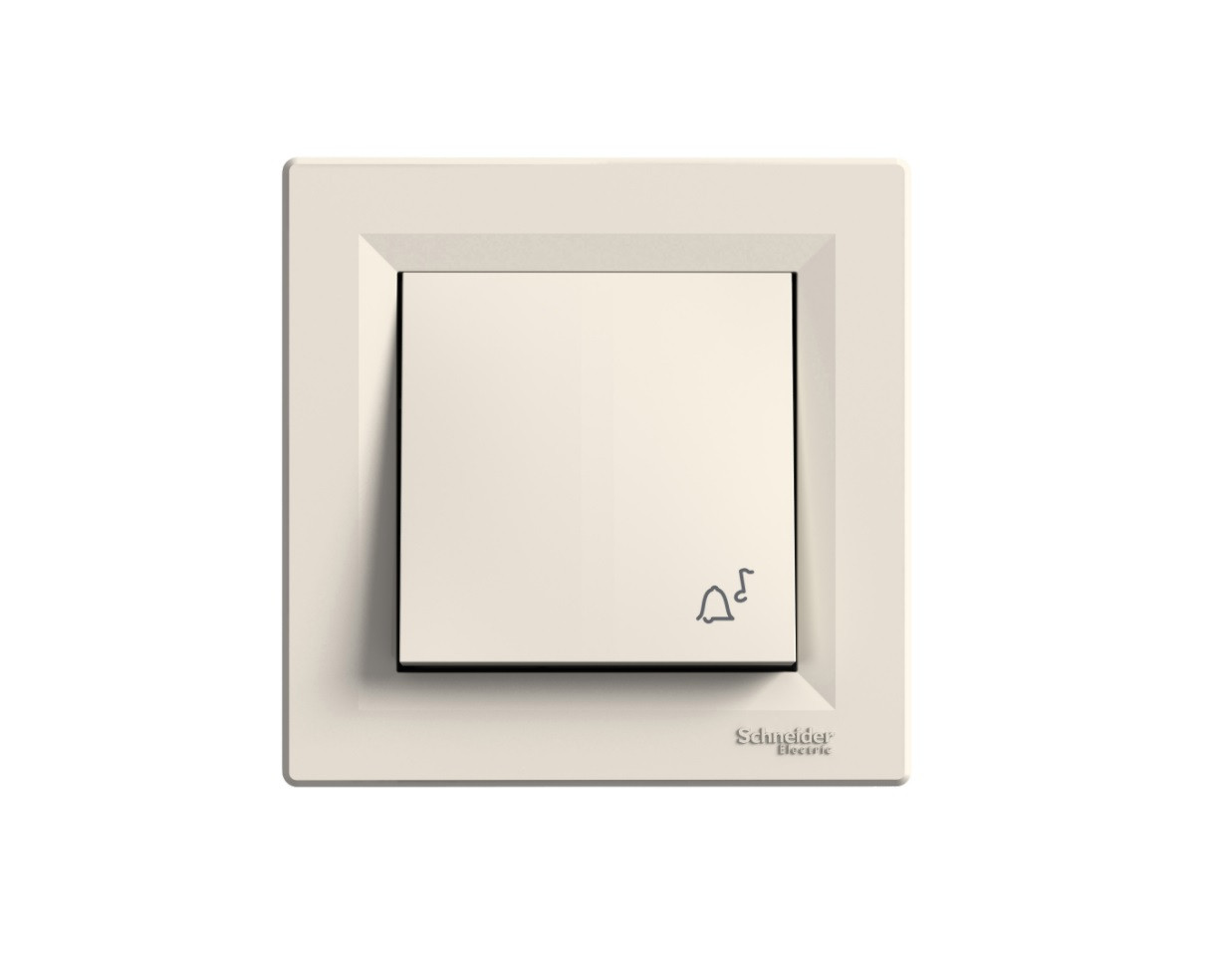Asfora кнопковий вимикач з символом (дзвінок) крем Schneider Electric, EPH0800123