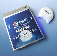Відбілюючі смужки для зубів Crest 3D Whitestrips Professional White + LED Light паковання 19 пар (7 тонів)
