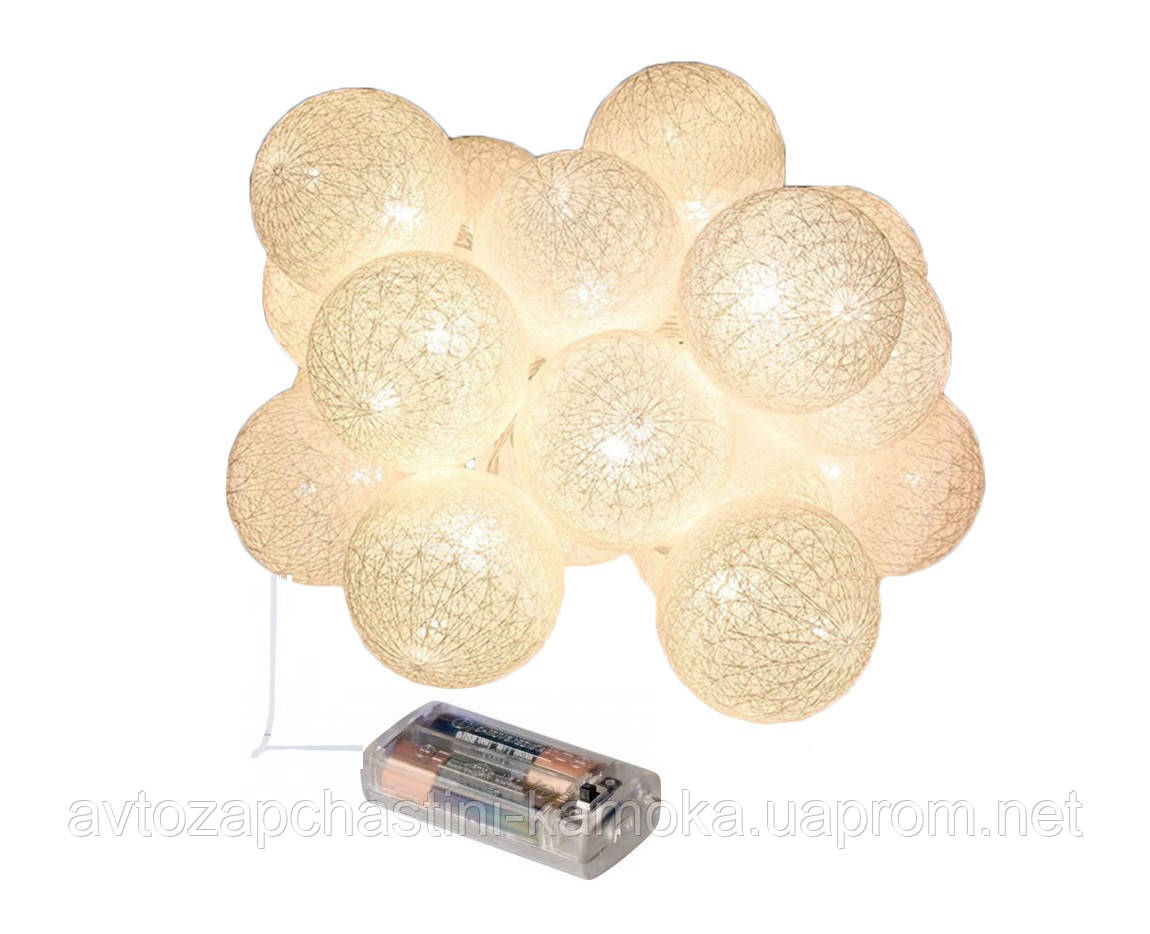 Новорічні гірлянди, бавовняні кулі, 2,5 Метрів Супер ціна EAE