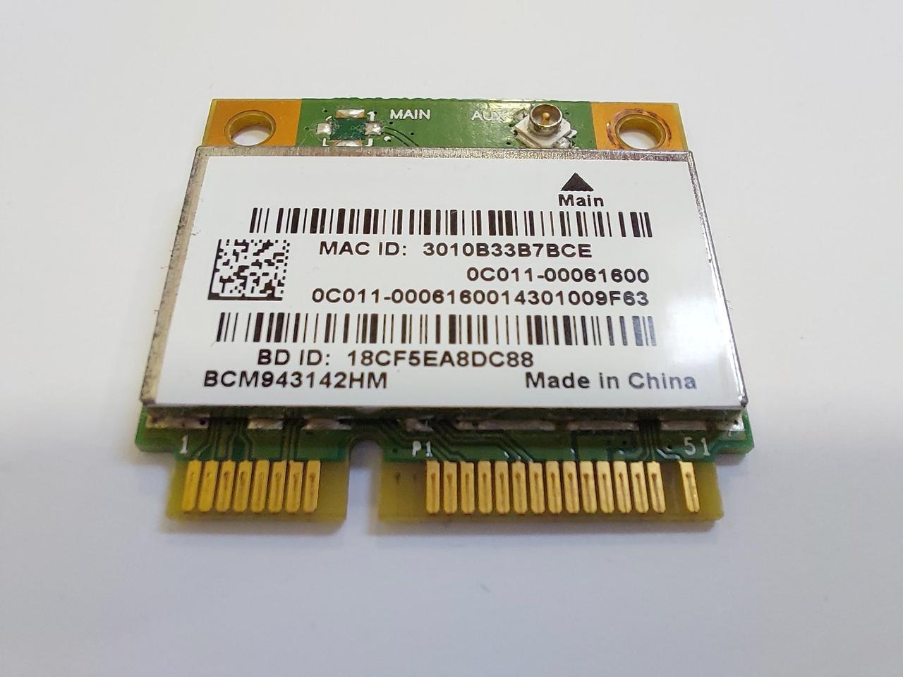 Б/В Wi-Fi+Bluetooth модуль 4.0 BCM943142HM Broadcom mini PCI-E від Asus X553