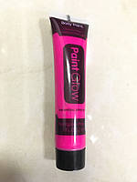 Грим для обличчя рожевий яскравий "Glow Paint", Хелловін, 25 мл, Краска для лица, фото 2