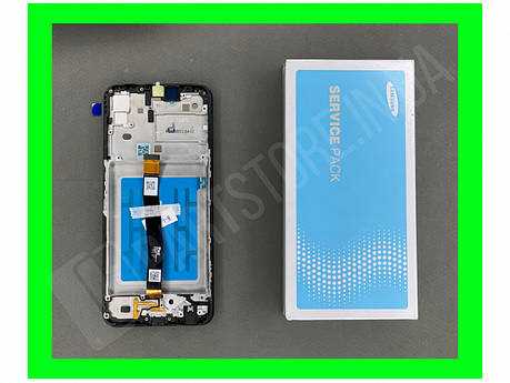 Дисплей Samsung A226 Black A22 2021 5G (GH81-20694A) сервісний оригінал у складі з рамкою, фото 2
