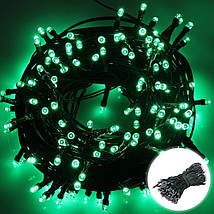Новорічна гірлянда 100 LED,Зелений , Довжина 8 Метрів, фото 2