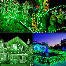 Новорічна гірлянда 100 LED,Зелений , Довжина 8 Метрів, фото 3