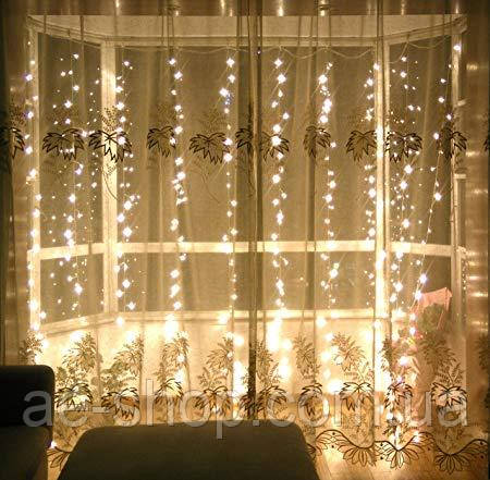 Гірлянда штора 3x6 м 600 LED теплий білий Супер ціна EAE