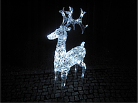 Новогодняя акриловая статуя олень Большой RENIFER, Светящиеся новогодние олени 100 LED Супер цена EAE