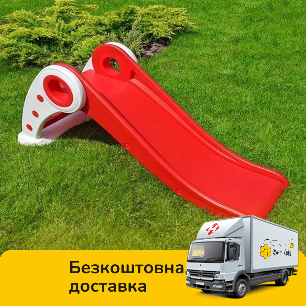 Дитяча пластикова гірка Bambi WM19025-3 | Гірка для дітей Червона, фото 1