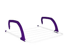 Навісна сушарка для білизни Fold Clothes Shelf TL00143-XXL 68х40 см Фіолетова, сушка на батарею