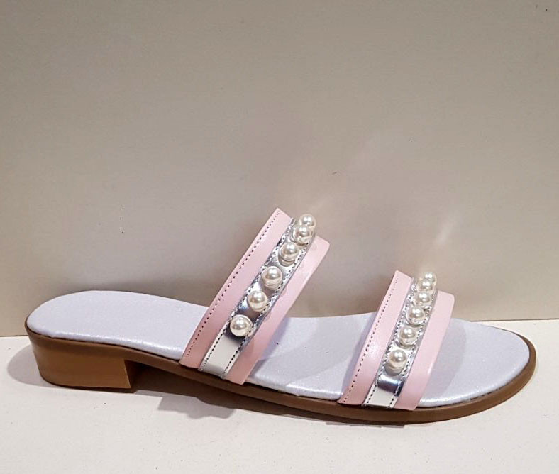 STTOPA Розміри 36-44. Шльопанці великих розмірів шкіряні. 125-3644 Пудрові, фото 1