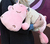 Іграшка-подушка з пледом всередині бегемотик, фото 2