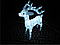 Новогодняя акриловая статуя олень средний RENIFER, Светящиеся новогодние олени 160 LED космос, фото 2