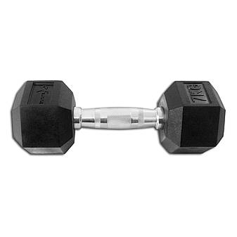 Гантель 7 кг цільна шестигранна гексагональна Zelart, фото 1