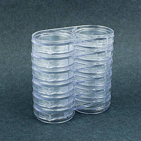 Контейнер для страз 12 секцій висувний G-31 прозорий органайзер для дрібниць баночки для декору для манікюру