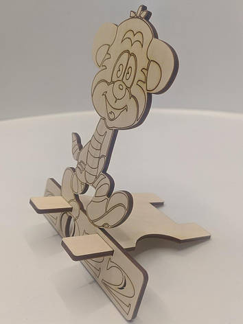 Дерев'яна підставка для телефона, смартфона 2022г. 14х17,5см, фото 2