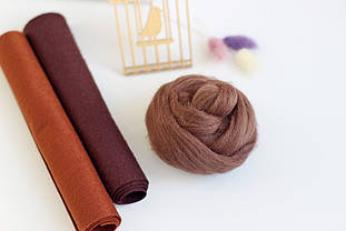 Вовна для валяння №289 мокко 22-24мкм (50г)