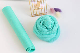 Вовна для валяння №273 м'ятний 22-24мкм (50г)