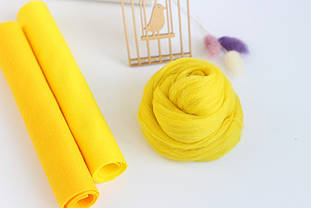 Вовна для валяння №239 лимон 22-24мкм (50г)