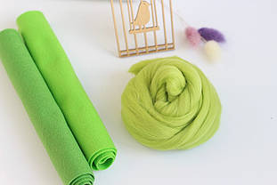 Вовна для валяння №070 фісташка 22-24мкм (50г)