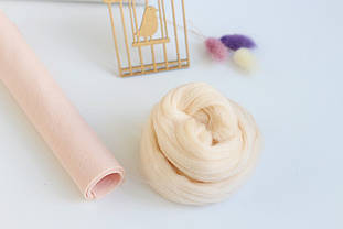 Вовна для валяння №215 камея 22-24мкм (50г)