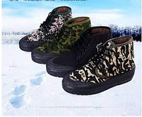 Высокие утепленные кроссовки кеды на толстой подошве