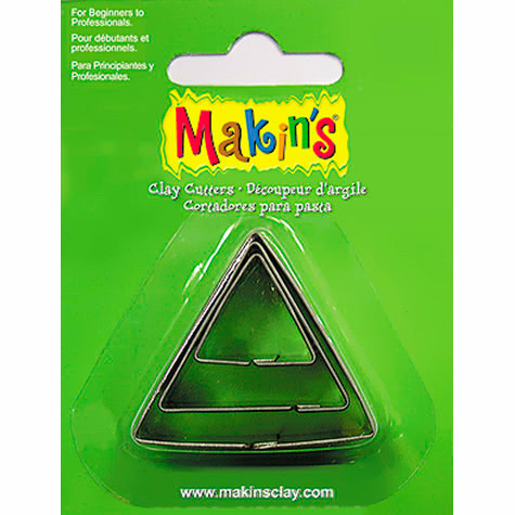 Каттер Makin's металевий для роботи з полімерною глиною, Трикутники, 3 шт
