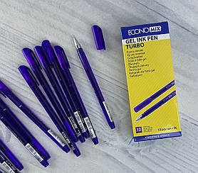 Ручка Гелева 0.5 мм Turbo Фіолетовий Е11911-12 Economix Україна