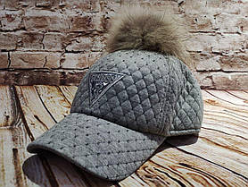 Жіноча тепла зимова кепка бейсболка