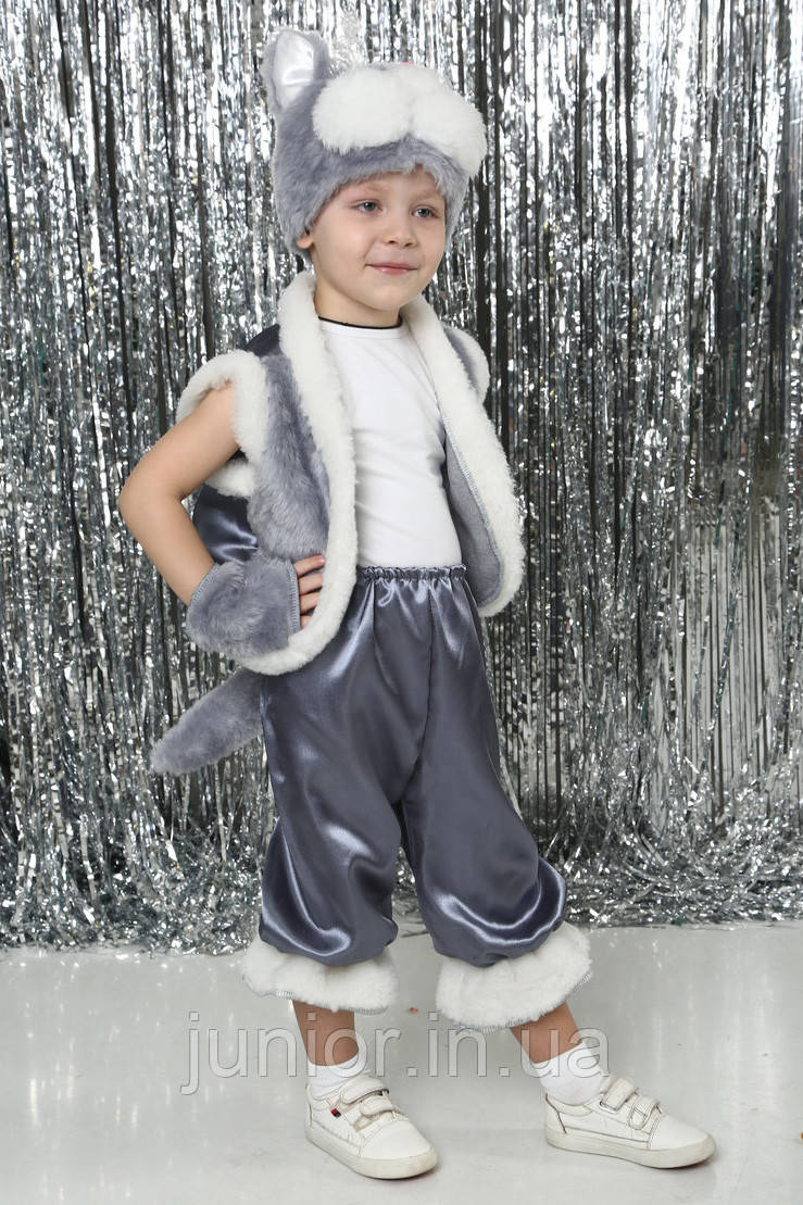 Дитячий новорічний костюм "Сірий кіт"