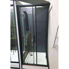 Душова кабіна Veronis INDIANA Black 90х90х190 см прозоре скло чорний профіль, фото 5