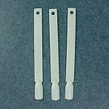 Типси на кільці для манікюру квадрат матові молочні, Планшет віяло матовий рівниый (50шт), фото 3