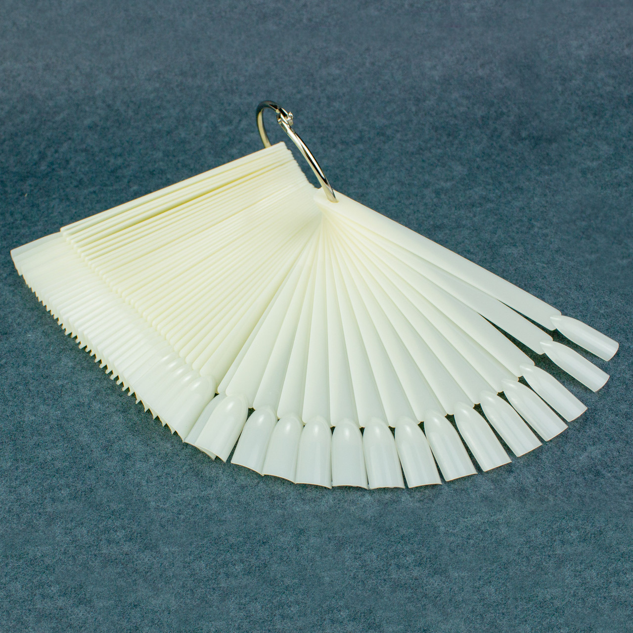 Типси на кільці для манікюру квадрат матові молочні, Планшет віяло матовий рівниый (50шт), фото 1