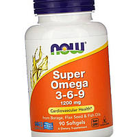 Жирні кислоти Omega 3-6-9 NOW Super Omega 3-6-9 1200 мг 90 капс