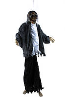 Декор на Гелловін Втікальний привид з LED-підсвіткою 1 м мумія чорний бежевий