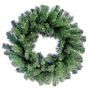 Вінок новорічний різдвяний Classic зі штучної хвої d-50 см зелений