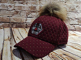 Жіноча тепла зимова кепка бейсболка