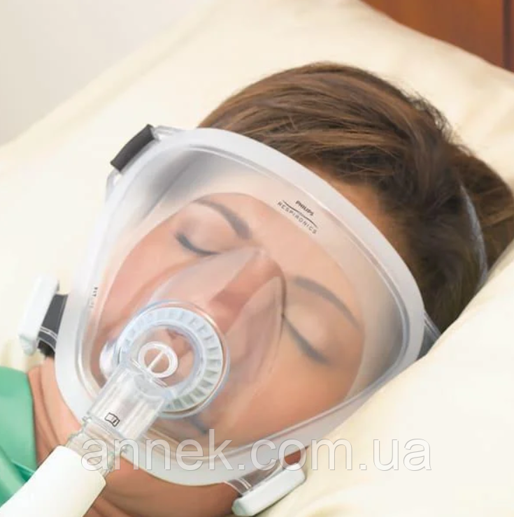 Сипап маска повнолицева — на все обличчя — для СІПАП терапії — ІВЛ — неінвазивної вентиляції легень L розмір