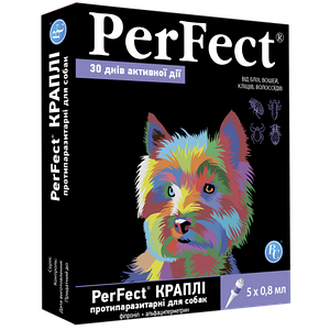 Краплі ВетСинтез PerFect ПерФект від бліх та кліщів для собак 2-10 кг, 1 шт