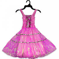 Детское карнавальное бальное платье розовое, зеленое, белое