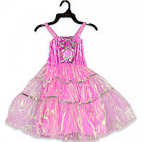 Бальное карнавальное платье для девочки розовое, голубое, белое, оранжевое