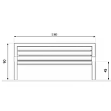 Лава в стилі ЛОФТ 1800х560х900 - ЛС45, фото 2