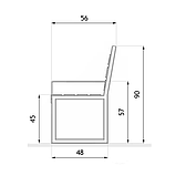 Лава в стилі ЛОФТ 1800х560х900 - ЛС45, фото 3