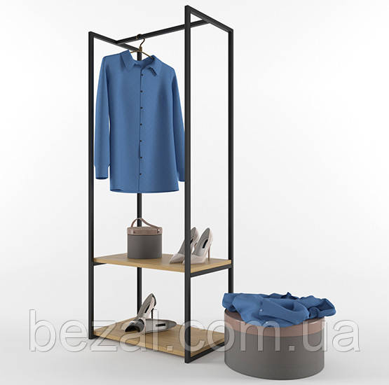 Вішалка рейл Шоурум 9 в стилі Лофт 1800х600х400 ВШ50, фото 1