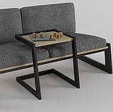 Столик журнальний кавовий в стилі Лофт 500х400х450 ЖС41, фото 3